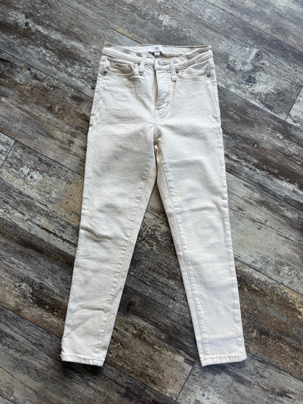 2 for $20 sale: Banana republic ivory/ cream skinny jeans 24 petite